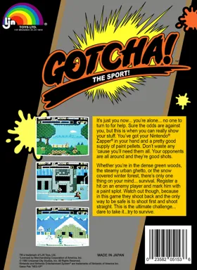 Gotcha! - The Sport! (USA) box cover back